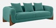 Wishper Boucle Fabric 3 Seater Sofa In Ocean Blue Colour