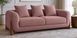 Wishper Boucle Fabric 3 Seater Sofa In Rose Pink Colour