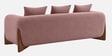 Wishper Boucle Fabric 3 Seater Sofa In Rose Pink Colour