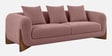 Wishper Boucle Fabric 3 Seater Sofa In Rose Pink Colour
