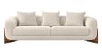 Wishper Boucle Fabric 3 Seater Sofa In Shell White Colour