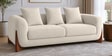 Wishper Boucle Fabric 3 Seater Sofa In Shell White Colour