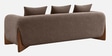 Wishper Boucle Fabric 3 Seater Sofa In Truffle Brown Colour
