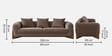 Wishper Boucle Fabric 3 Seater Sofa In Truffle Brown Colour