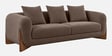 Wishper Boucle Fabric 3 Seater Sofa In Truffle Brown Colour