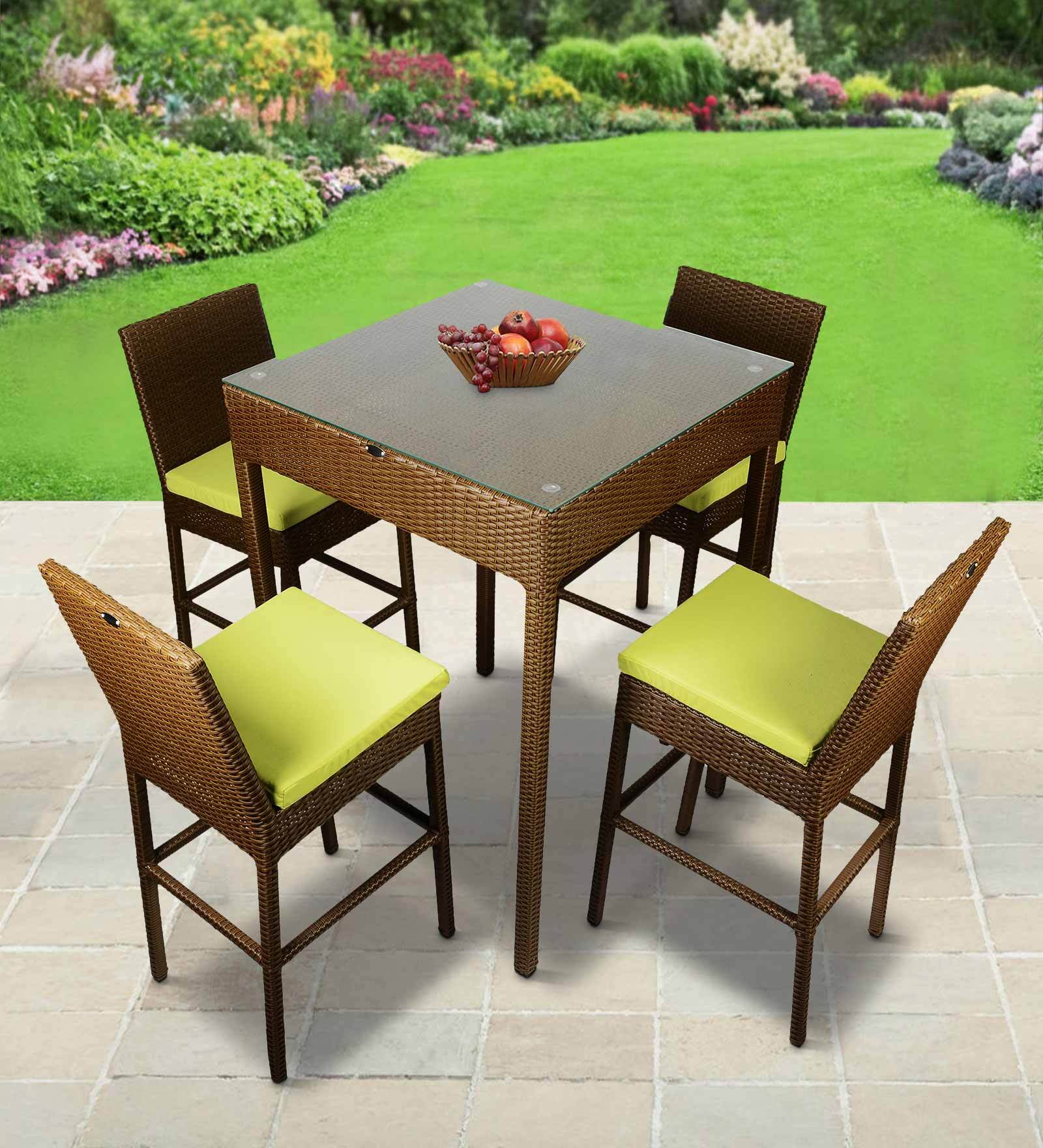 Buy Bridgetown Wicker Table and Chair Set in Tan Colour at 49 OFF by
