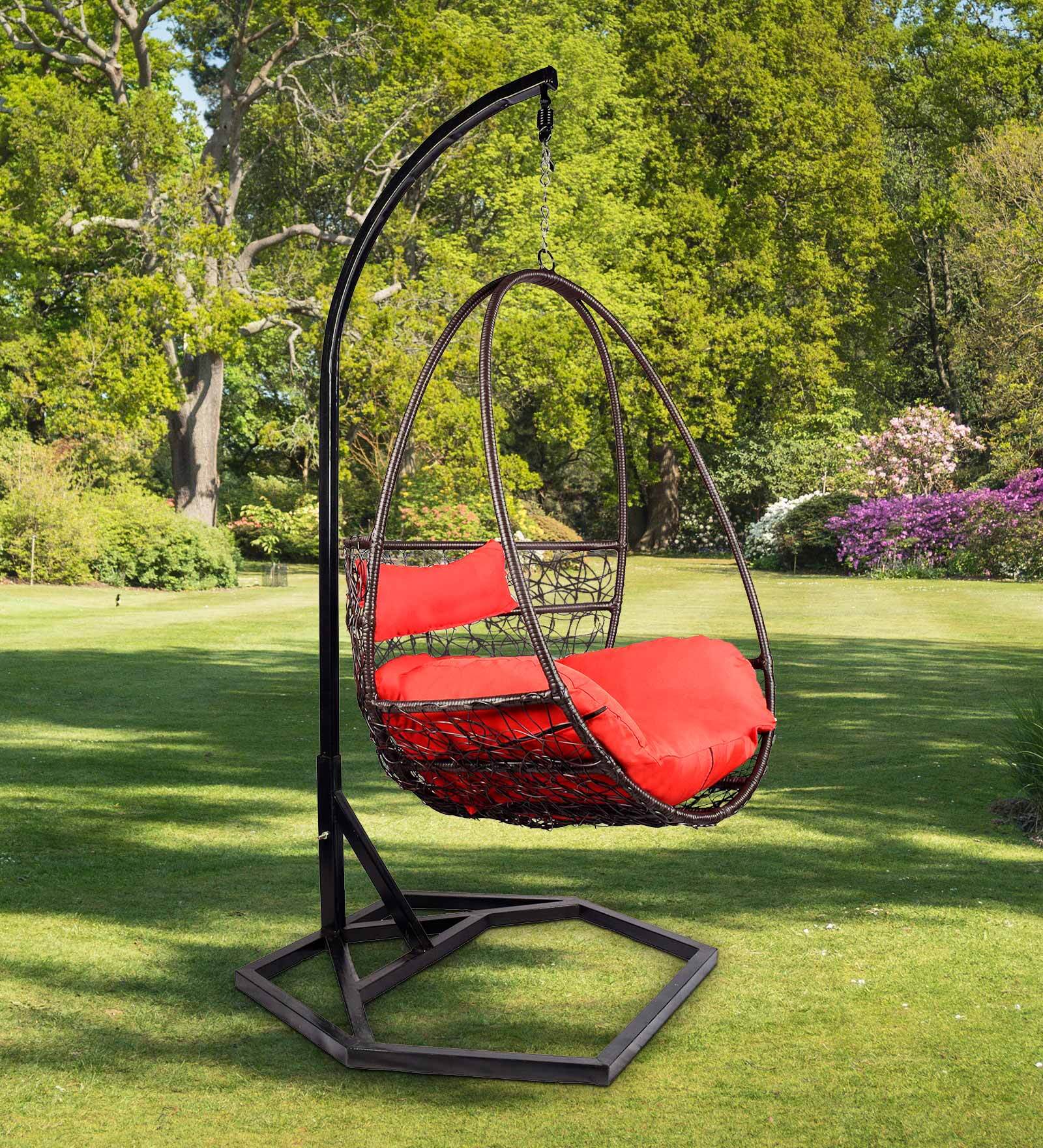 Buy Vaduz Wicker Swing In Black Colour At 26 OFF By Outkraft Pepperfry   Wicker Furniture In Grey Colour By Outkraft Wicker Furniture In Grey Colour By Outkraft Jrg9dk 