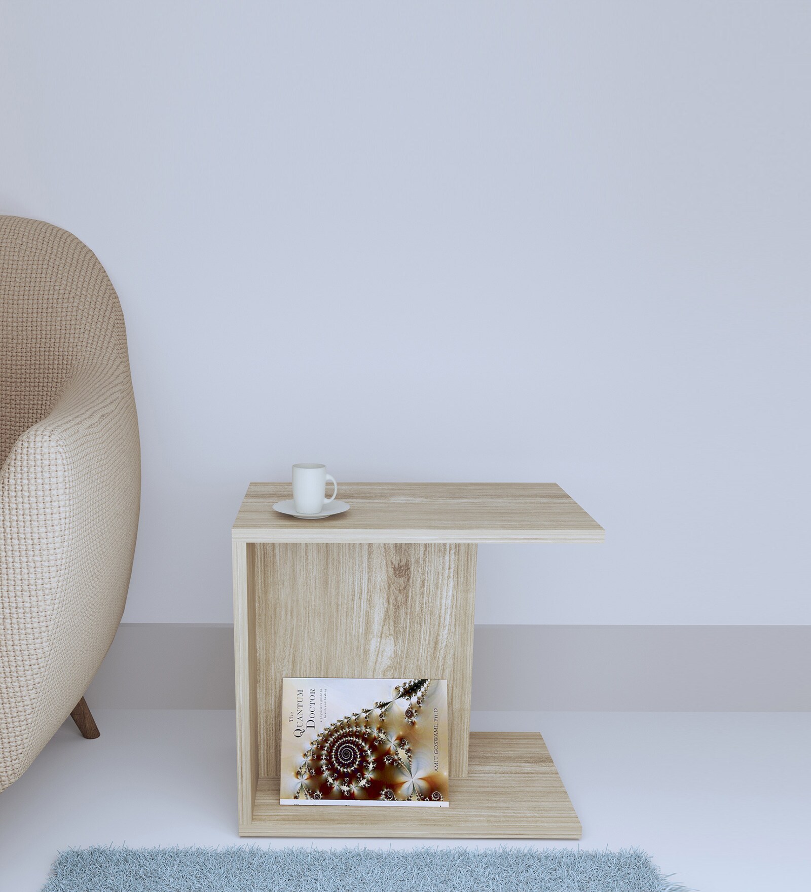 William End Table In Light Oak Finish