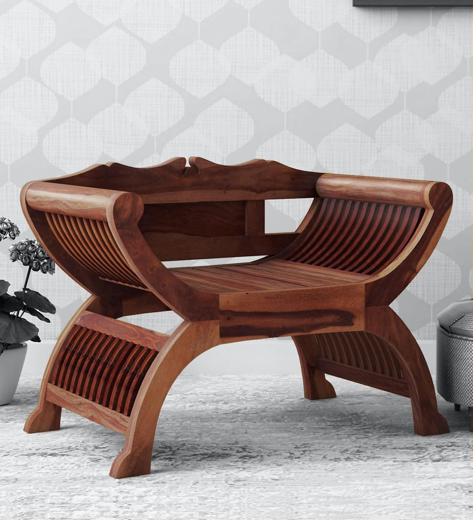 Buy William Solid Wood Armchair in Provincial Teak Finish Amberville