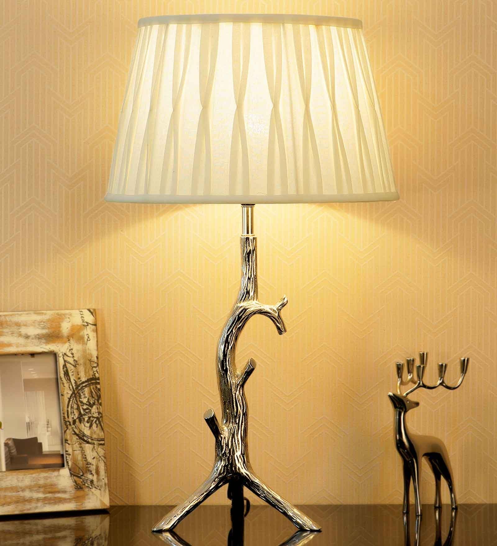 Buy Willow White Shade Table Lamp With Cotton Base at 38% OFF by Kapoor ...
