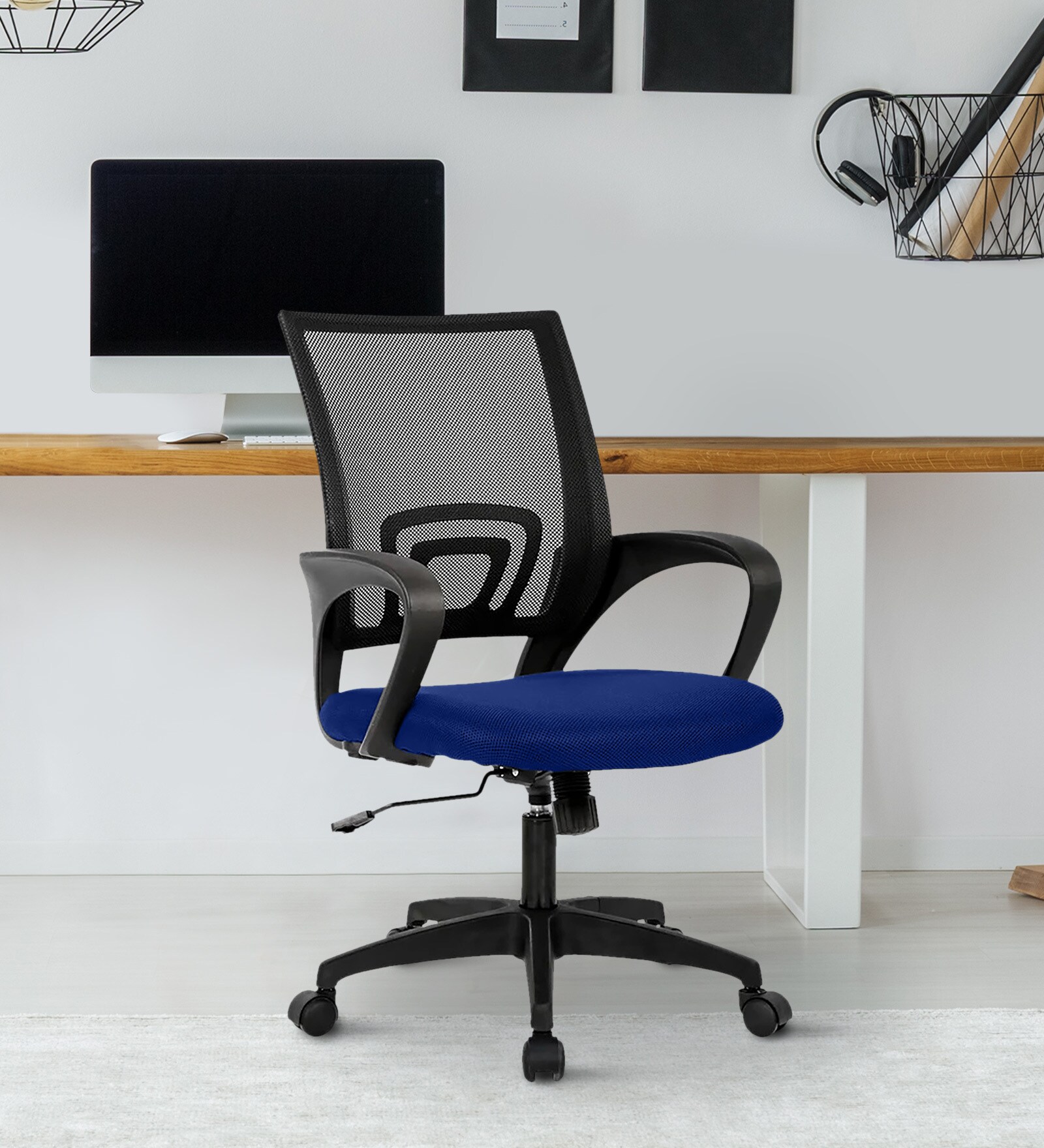 Wilson Mid Back Executive Office Chair in Blue Colour