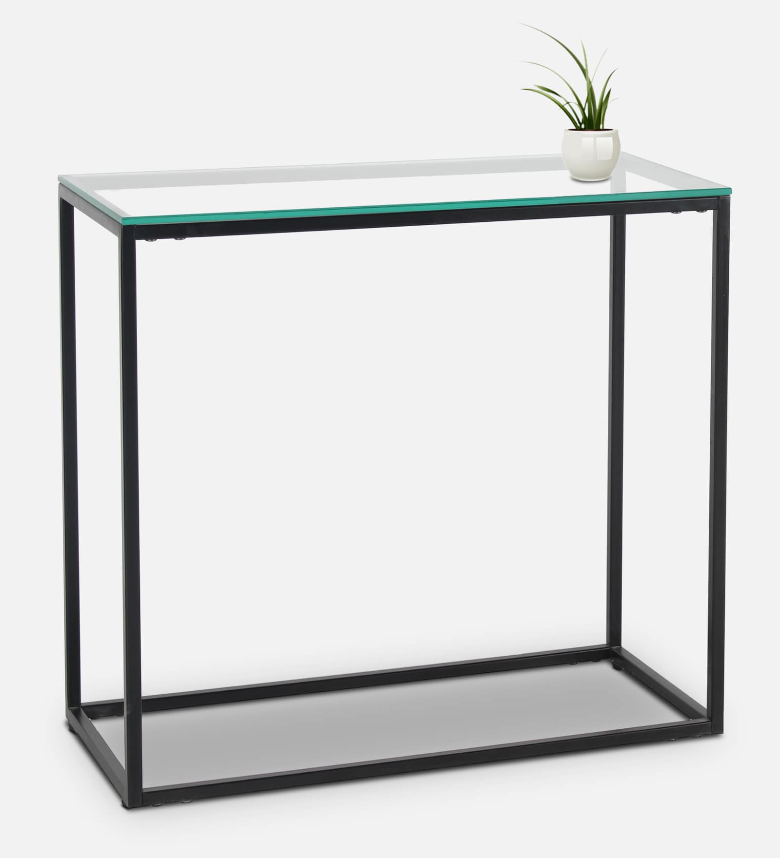 Windsor End Table In Gold Finish With Glass Top