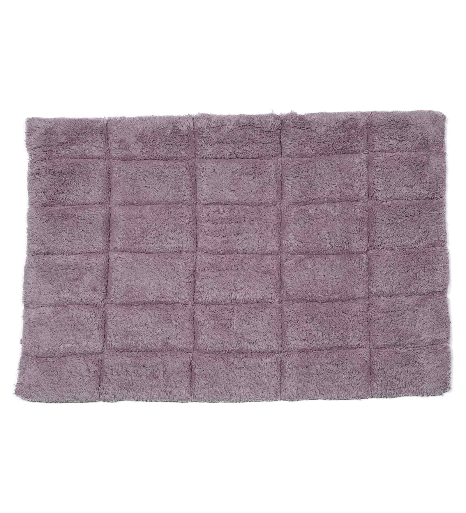 Wine Solid Cotton 16x24 Inches Anti Skid Bath Mat