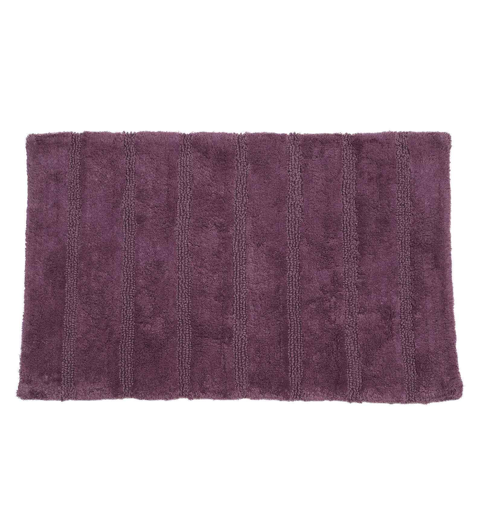 Wine Solid Cotton 16x24 Inches Anti Skid Bath Mat