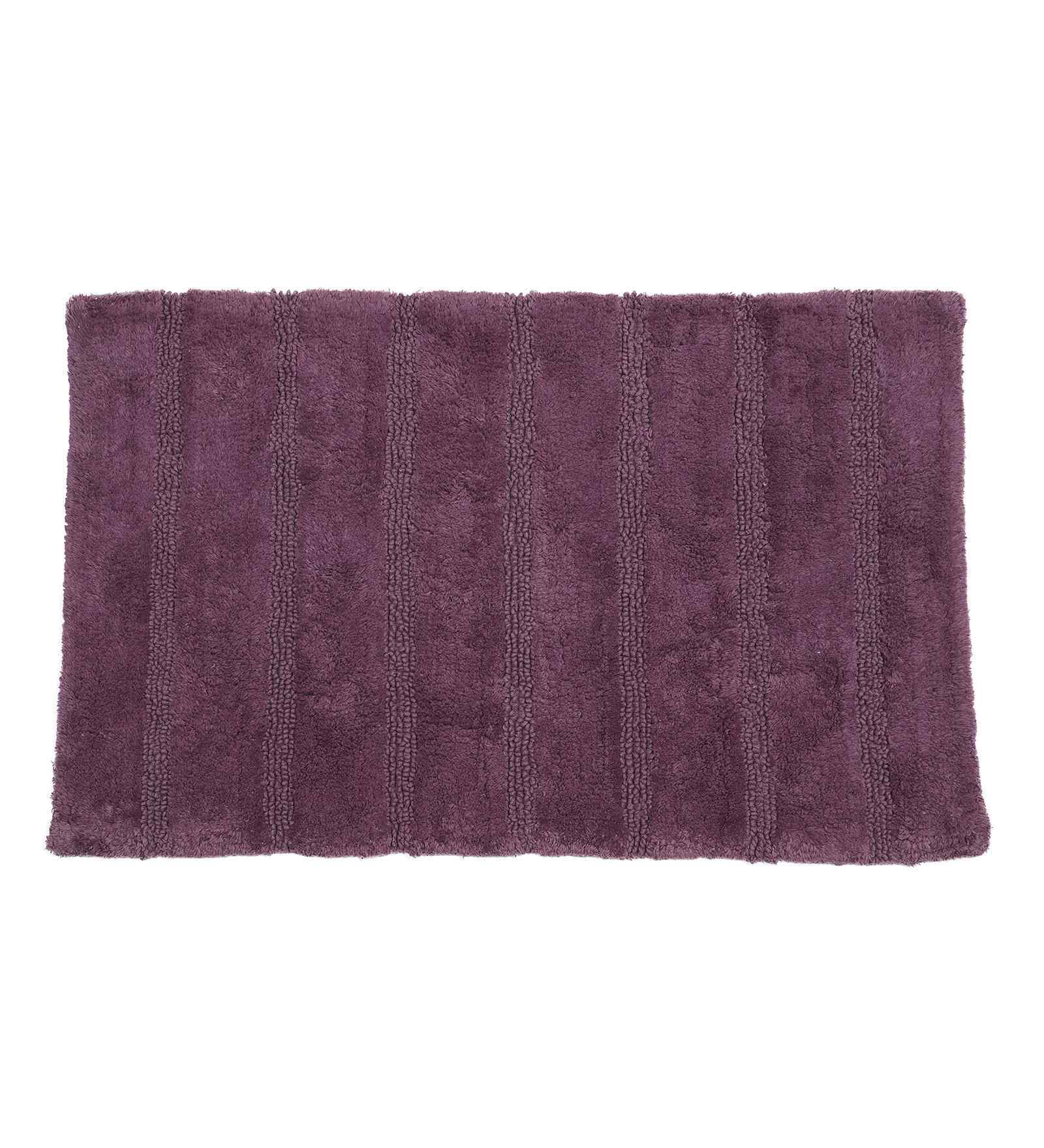 Wine Solid Cotton 20x31 Inches Anti Skid Bath Mat