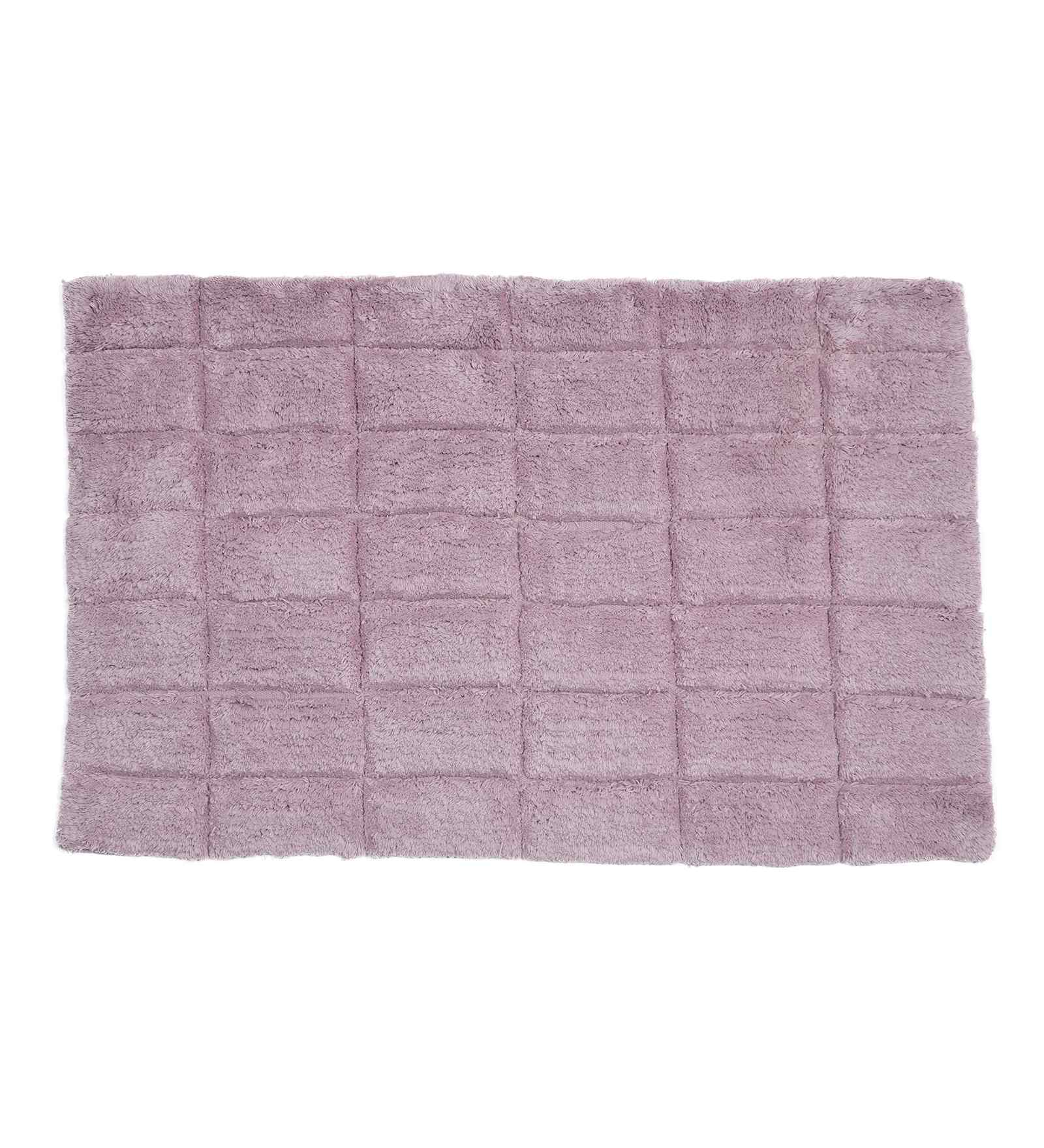 Wine Solid Cotton 20x31 Inches Anti Skid Bath Mat
