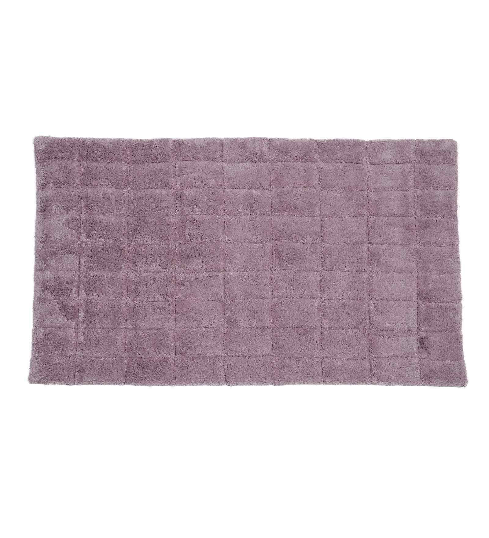 Wine Solid Cotton 28x47 Inches Anti Skid Bath Mat