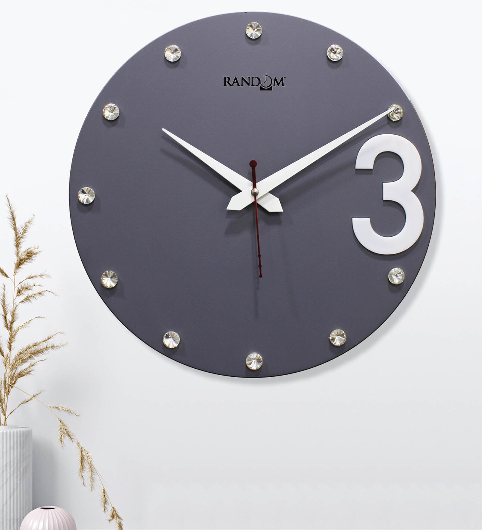 Buy Grey MDF Wisdom Modern Wall Clock at 11 OFF by Random Pepperfry