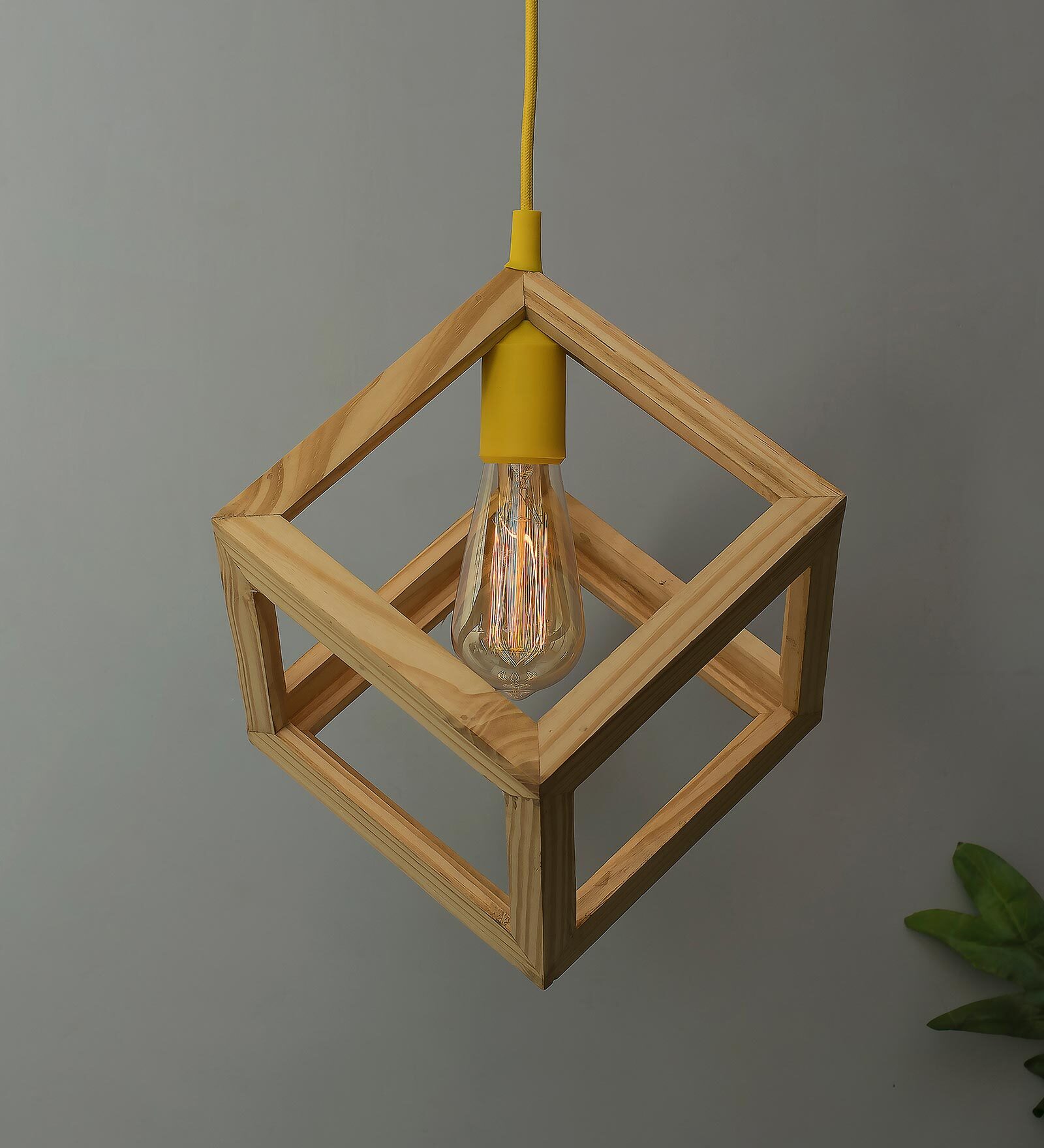 Wizard Beige Wood Hanging Light