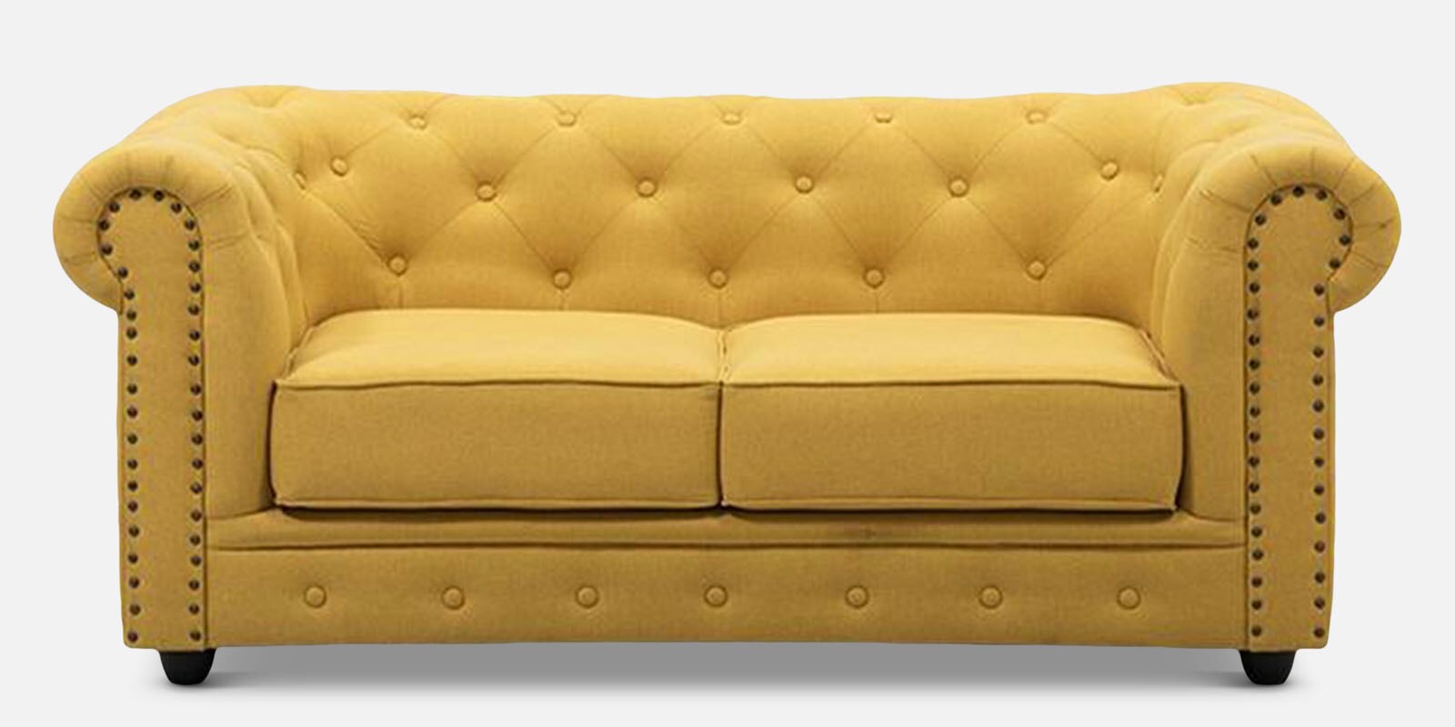 Winchester Fabric 2 Seater Sofa in Yellow Colour