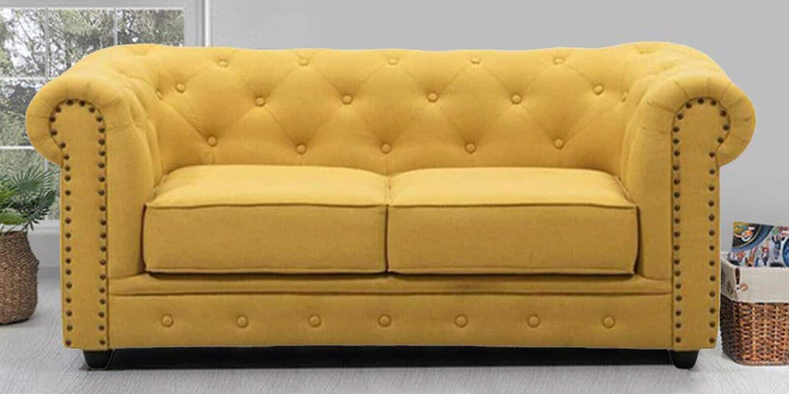 Winchester 2 Seater Sofa in Yellow Colour