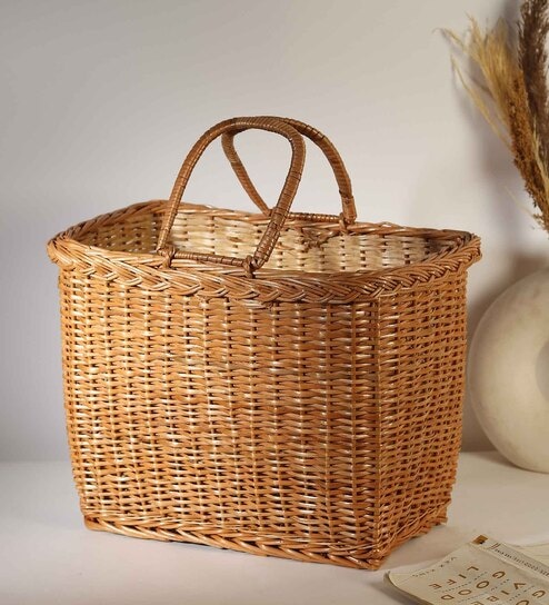 Wicker Picnic Basket | Cane Shopping Basket