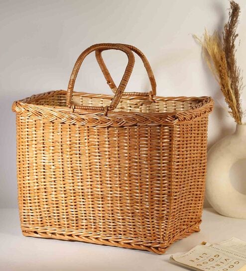 Wicker Picnic Basket | Cane Shopping Basket