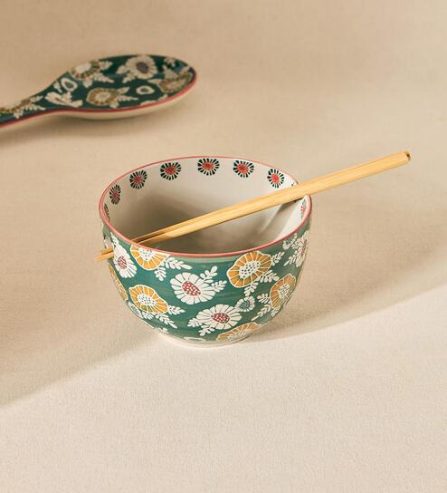 Wildflower Ramen Bowl with Chopsticks, 450ml