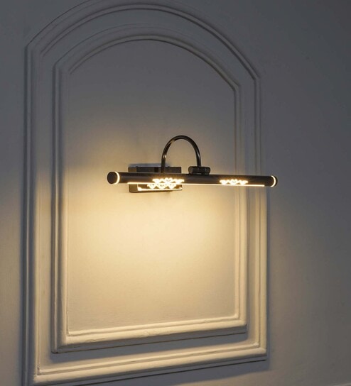 Willow Led Adjustable Swivel Picture Light In Antique Nickel Finish