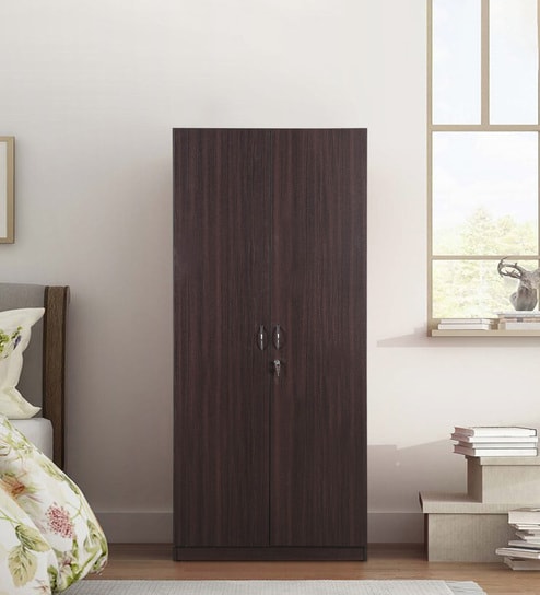 Willy 2 Door Wardrobe in Walnut Finish