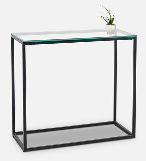 Windsor End Table In Gold Finish With Glass Top