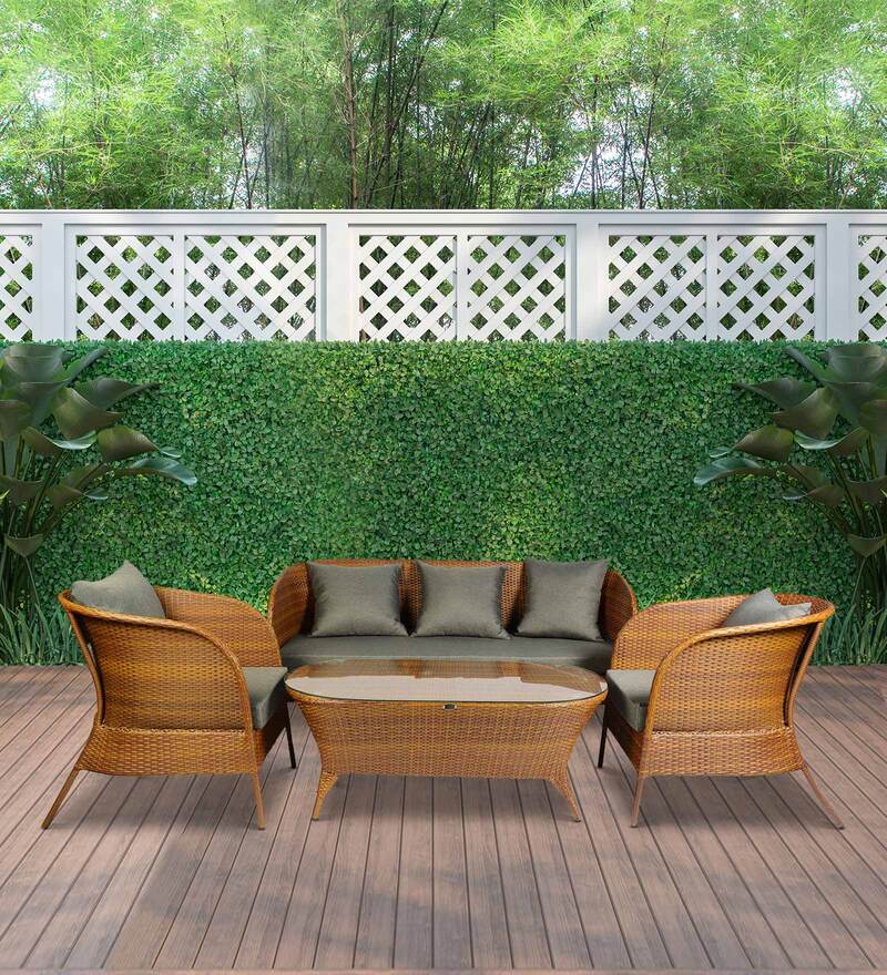 Buy Sarajevo Patio Set in Tan Colour by OutKraft Online Patio Sets