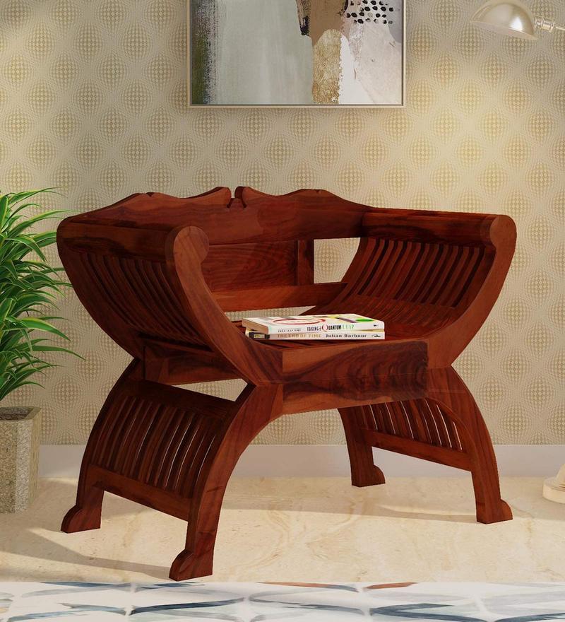 Buy William Solid Wood Armchair In Honey Oak Finish By Amberville