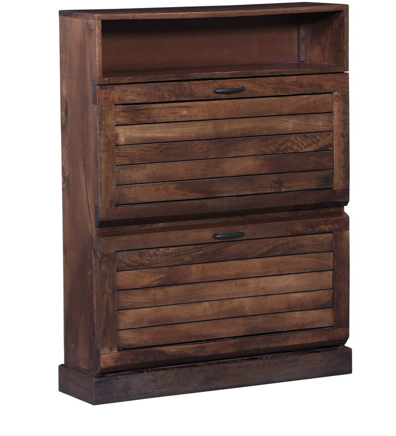 Buy Winlock Tilt Out Shoe Rack In Provincial Teak Finish By Woodsworth