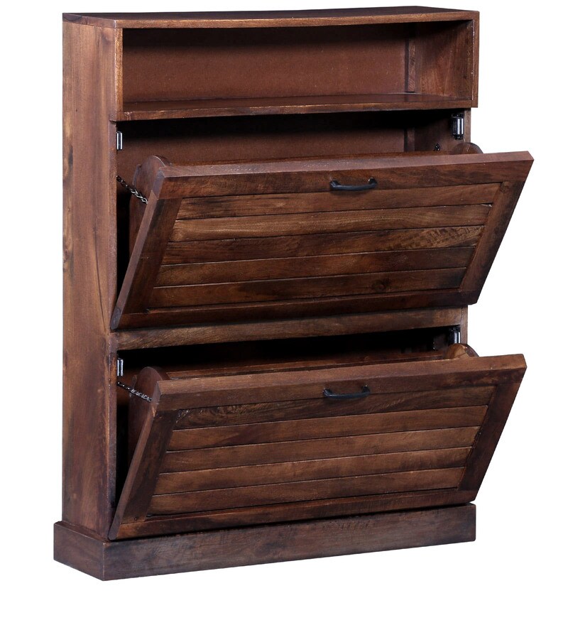 Buy Winlock Tilt Out Shoe Rack In Provincial Teak Finish By Woodsworth Online Tilt Out Shoe