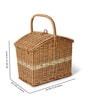 Wicker Basket for Lunch | Picnic Basket with Top Handle | Wicker Morden Picnic Basket (L)