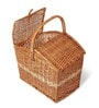 Wicker Basket for Lunch | Wicker Picnic Basket With Top Handle | Wicker Morden Picnic Basket, Brown Rectangular Basket (M)