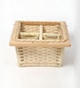 Wicker Basket For Modular Kitchen | Pullout Basket For Modular Kitchen | Wicker Basket For Storage With Partition & Channel (16.5 W x 20 L x 6 H)