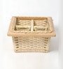 Wicker Basket For Modular Kitchen | Pullout Basket For Modular Kitchen | Wicker Basket For Storage With Partition & Channel (16.5 W x 20 L x 8 H)