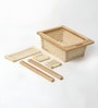 Wicker Basket For Modular Kitchen | Pullout Basket For Modular Kitchen | Wicker Basket For Storage With Partition & Channel (16.5 W x 20 L x 6 H)