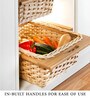 Wicker Basket For Modular Kitchen | Wicker Basket | Onion Baskets For Storage With Channel | Pullout Basket For Modular Kitchen (22.5 W x 20 L x 4 H)