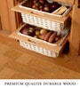 Wicker Basket For Modular Kitchen | Wicker Basket | Onion Baskets For Storage With Channel | Pullout Basket For Modular Kitchen (22.5 W x 20 L x 8 H)
