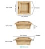 Wicker Basket For Modular Kitchen | Wicker Basket | Onion Baskets For Storage With Channel | Pullout Basket For Modular Kitchen (22.5 W x 20 L x 6 H)