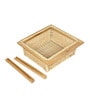 Wicker Basket For Modular Kitchen | Wicker Basket | Onion Baskets For Storage With Channel | Pullout Basket For Modular Kitchen (22.5 W x 20 L x 8 H)