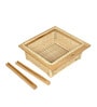 Wicker Basket For Modular Kitchen | Wicker Basket | Onion Baskets For Storage With Channel | Pullout Basket For Modular Kitchen (22.5 W x 20 L x 6 H)