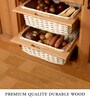 Wicker Basket For Modular Kitchen | Wicker Basket | Onion Baskets For Storage With Channel | Pullout Basket For Modular Kitchen (16.5 W x 20 L x 4 H)