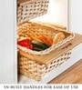 Wicker Basket For Modular Kitchen | Wicker Basket | Onion Baskets For Storage With Channel | Pullout Basket For Modular Kitchen (22.5 W x 20 L x 6 H)