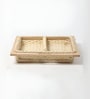 Wicker Basket For Modular Kitchen | Wicker Basket For Storage With Partition & Channel | Pullout Basket For Modular Kitchen (22.5 W x 20 L x 4 H)