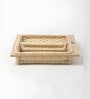 Wicker Basket For Modular Kitchen | Wicker Basket For Storage With Partition & Channel | Pullout Basket For Modular Kitchen (22.5 W x 20 L x 4 H)