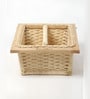Wicker Basket For Modular Kitchen | Wicker Basket For Storage With Partition & Channel | Pullout Basket For Modular Kitchen (16.5 W x 20 L x 8 H)